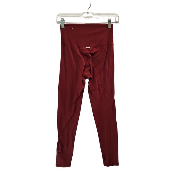 Aerie Real Me XTRA High Waist Legging Summer Burgundy Athleisure Casual Medium - Picture 5 of 10